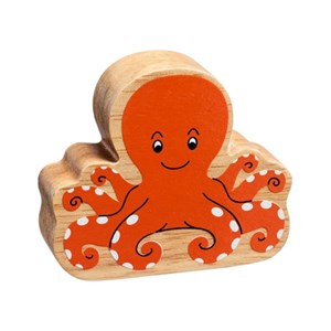 Lot de 6 figurines en bois monde marin