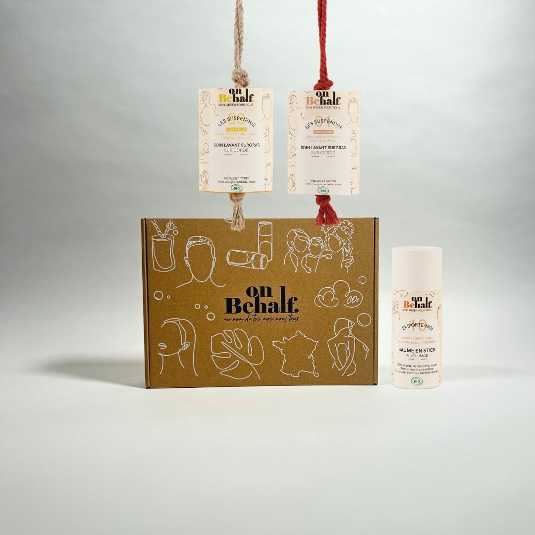 Coffret Savon L'Essentiel D'Ebenaturel Avec Gant Sisal Et Boîte à Savon Voyage - 75g - 100% Naturel - France