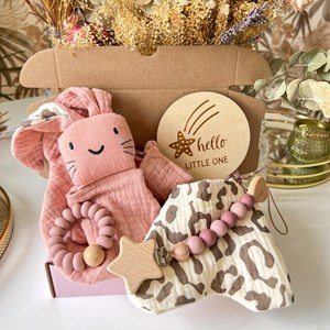 Coffret naissance lapin rose