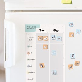 Tableau répartition tâches ménag. - bleu