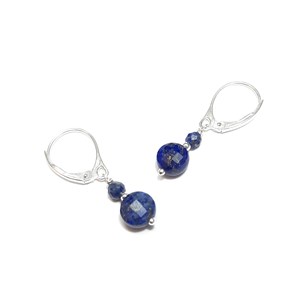 Coffret boucles et bracelet lapis-lazuli