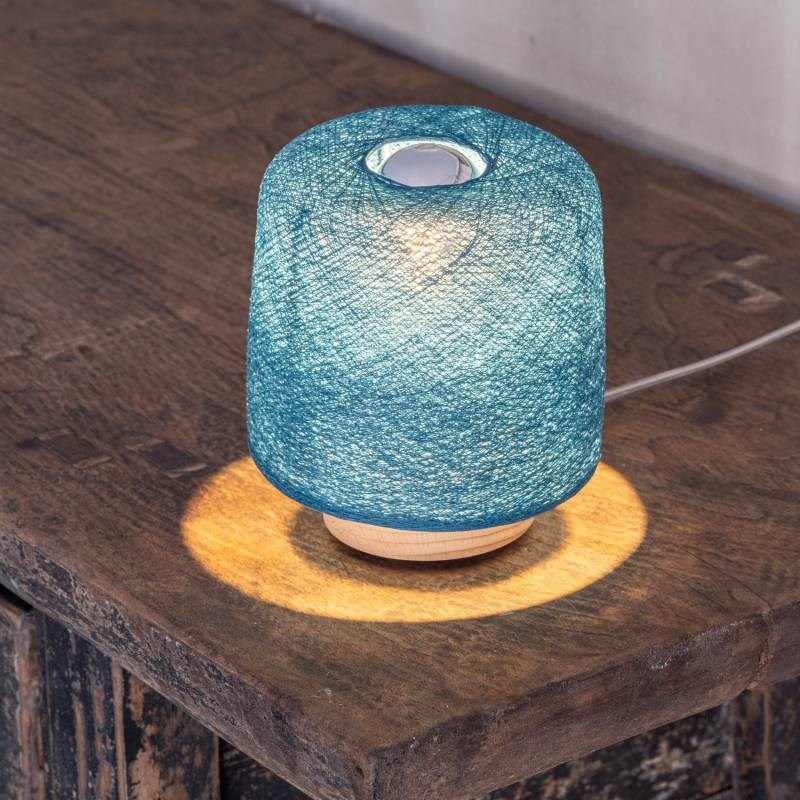 La Case de Cousin Paul - Lampe à poser madison bleu paon