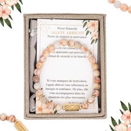 Bracelet agate abricot caixa