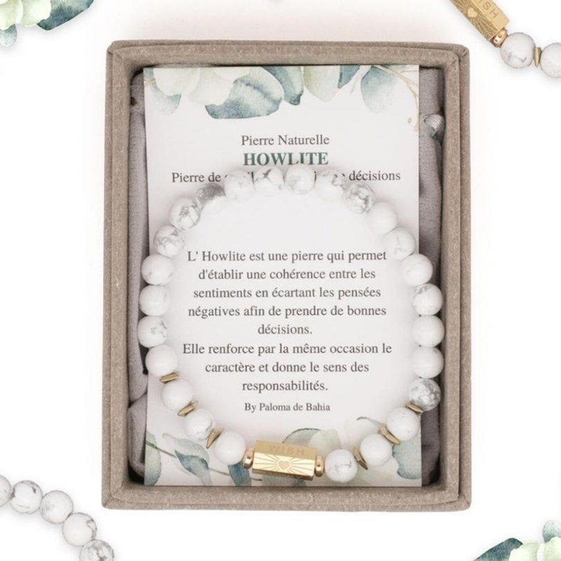 Paloma de Bahia - Bracelet howlite caixa