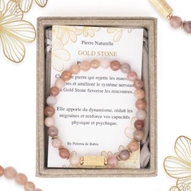 Bracelet gold stone caixa