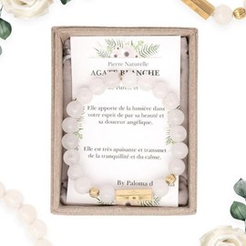 Bracelet agate blanche caixa – calme & pureté