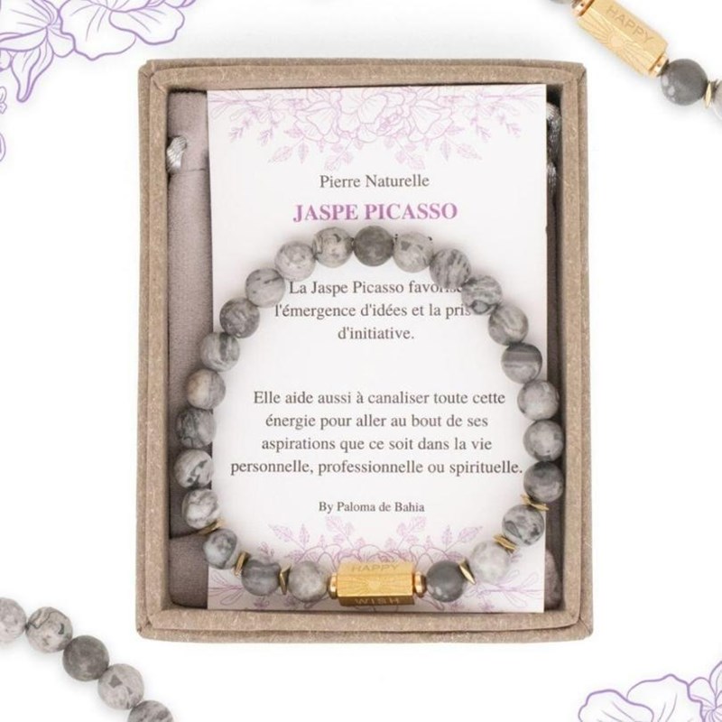 Paloma de Bahia - Bracelet jaspe picasso caixa