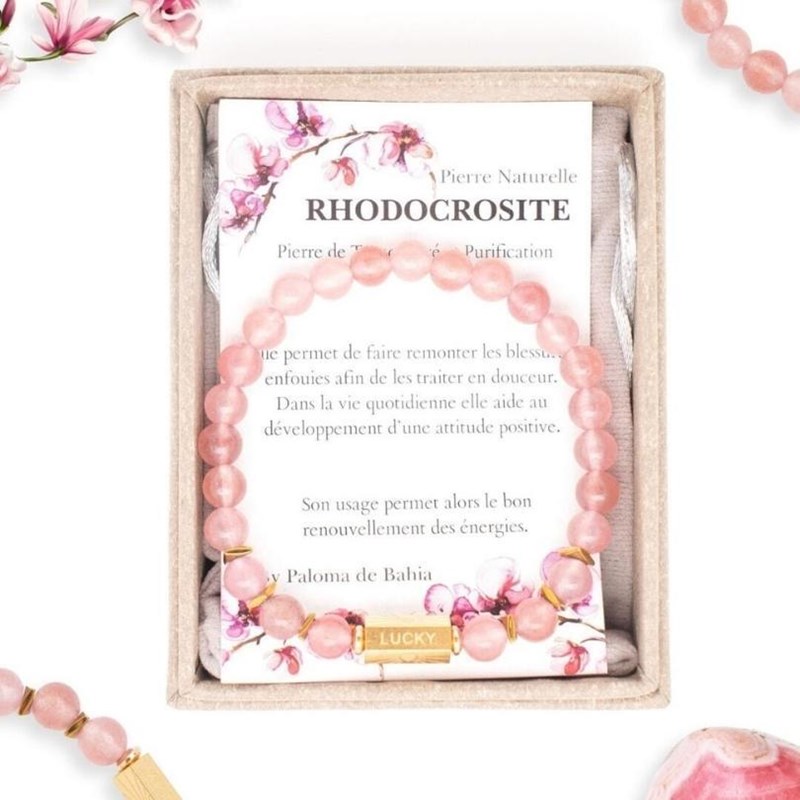 Paloma de Bahia - Bracelet rhodochrosite caixa