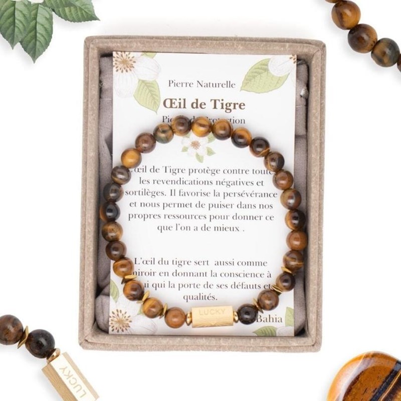 Paloma de Bahia - Bracelet œil de tigre caixa
