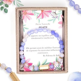 Bracelet agate claire caixa