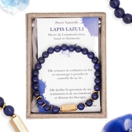 Bracelet lapis-lazuli caixa – sérénité & expression
