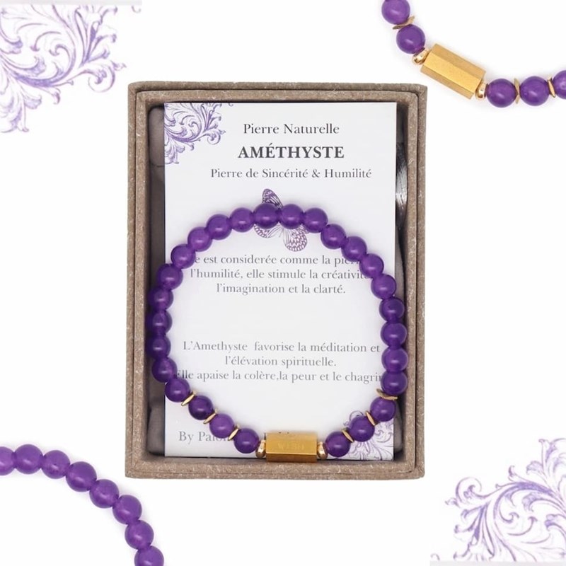 Bracelet améthyste caixa