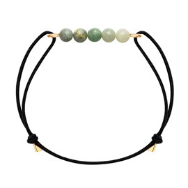 Bracelet jade & cordon noir