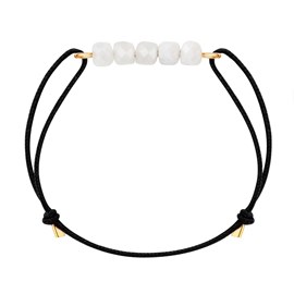 Bracelet pierre de lune 2 & cordon noir