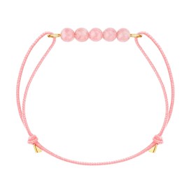 Bracelet rhodochrosite & cordon rose