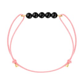 Bracelet tourmaline rose & cordon rose