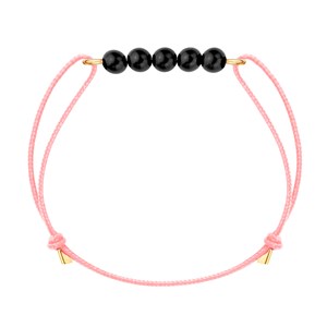 Bracelet tourmaline rose & cordon rose