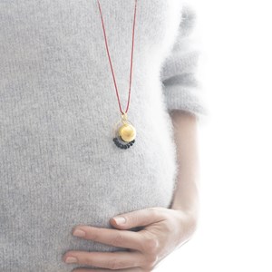 Bola quartz rose & cordon rouge