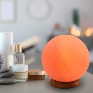 Lampe moon en cristal de sel d'himalaya