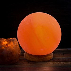Lampe moon en cristal de sel d'himalaya