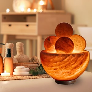 Lampe 4 boules massage en sel d'himalaya