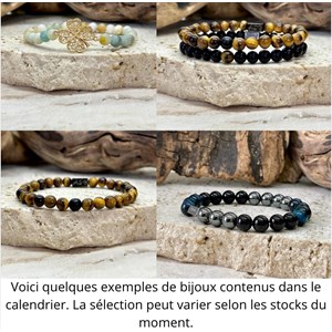 Calendrier de l'avent bijoux en pierres