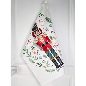 Torchon 100% coton bio - magie de noël