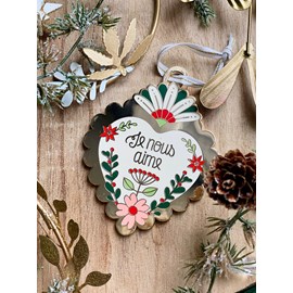 Ornement de noël je nous aime