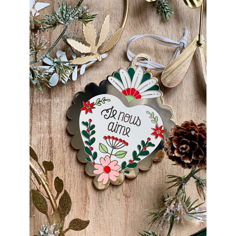 Ornement de noël je nous aime