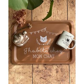 Plateau kraft recyclé gm chez mon chat