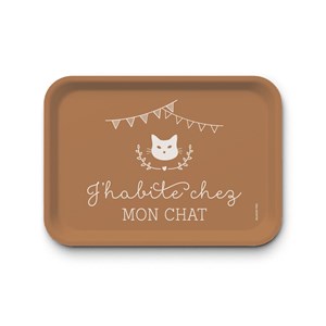 Plateau kraft recyclé gm chez mon chat