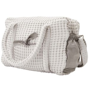 Sac à langer coton gaufré gris 28 x 42