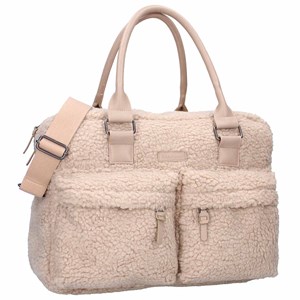 Sac à langer sherpa beige 28 x 40 cm