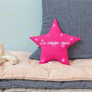 Veilleuse musicale étoile fuschia