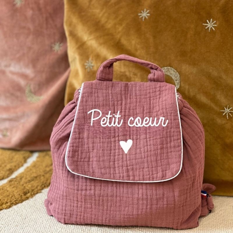 Oh-lala Paris - Sac à dos enfant gaze de coton rose