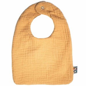 Bavoir en gaze de coton jeanne camel