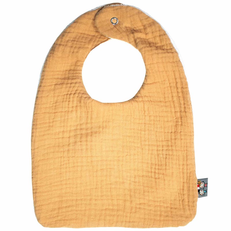 Bavoir en gaze de coton jeanne camel