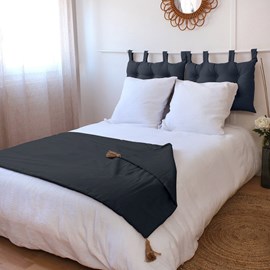 Édredon panama 90x190 cm pompons jute gr