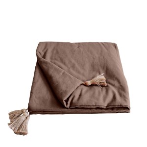 Édredon panama 90x190 cm pompons jute vi