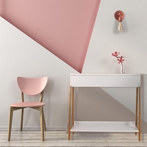 Console avec tiroir blanc et bois