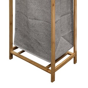 Meuble à linge 1 panier amovible bambou