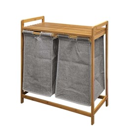 Meuble à linge 2 paniers amovibles bambo
