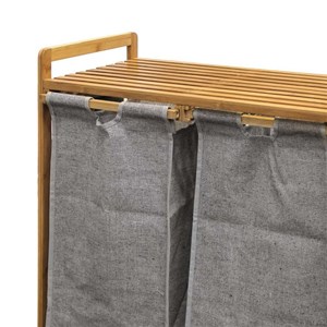 Meuble à linge 2 paniers amovibles bambo