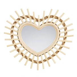 Miroir bambou cœur