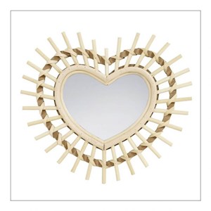Miroir bambou cœur