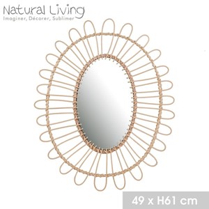 Miroir dalia bambou 52x60 cm