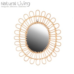 Miroir dalia rotin 34x39 cm