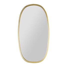 Miroir métal doré ovoïde