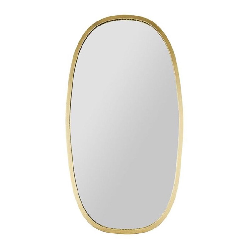 Decoratie - Miroir métal doré ovoïde