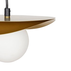 Suspension métal verre demoiselle d22